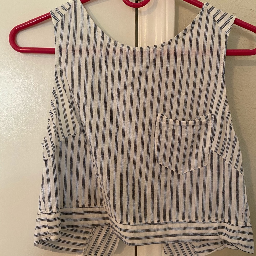 Nordstroms striped tank top with open back